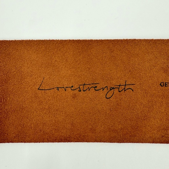 Lovestrength Austen Cognac Suede Waist Belt Size M/L NWOT NEW - Picture 4 of 10